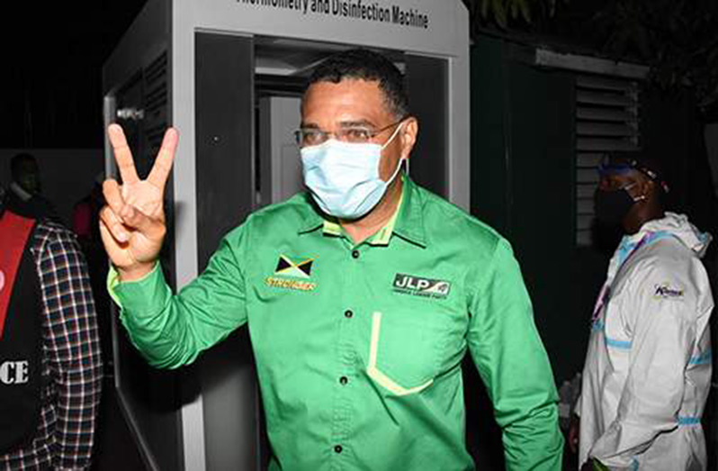 Prime Minister Andrew Holness has been re-elected