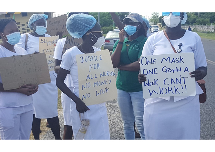 Healthcare workers in Region Five have vowed to continue their protest