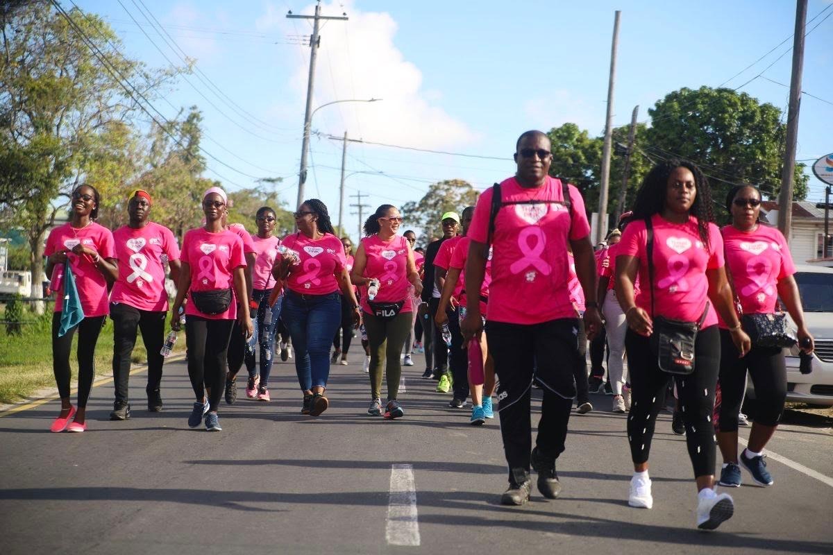 Participants at GTT's annual Pinktober walk
