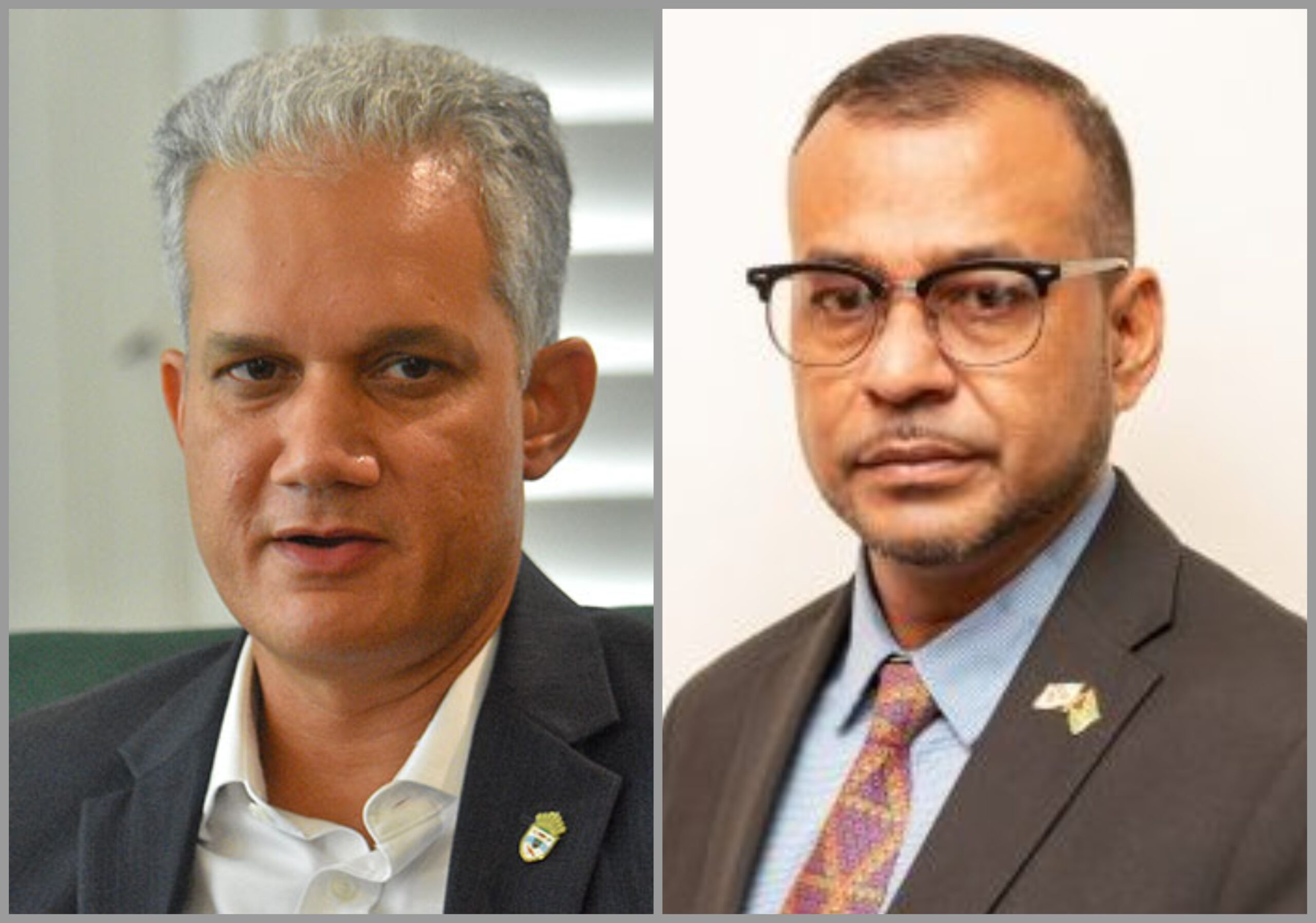 Former Presidential Advisor on Petroleum, Dr. Jan Mangal and Former Minister of Natural Resources and current Foreign Secretary, Robert Persaud.