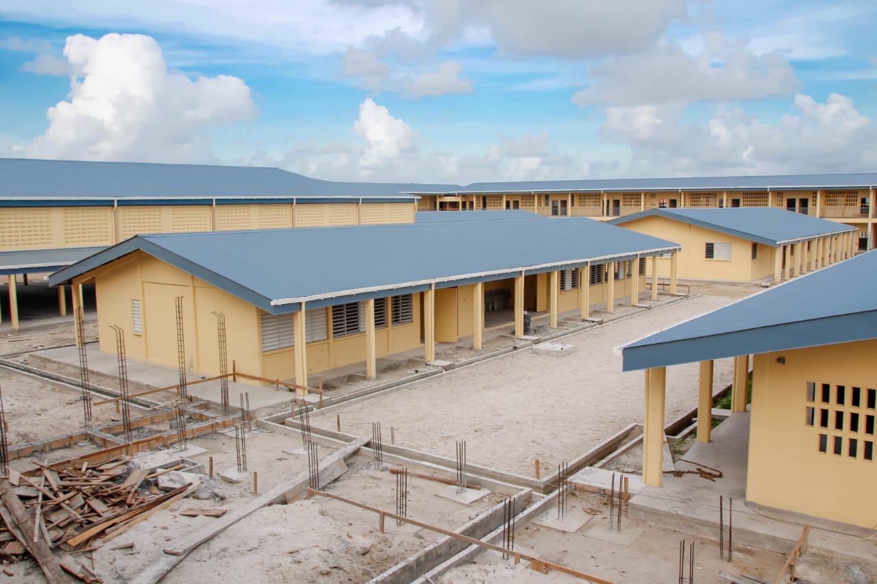 Construction of the school in progress