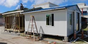 Health screening facility under construction at the Vance W. Amory International Airport in Nevis. (St. Kitts Observer)