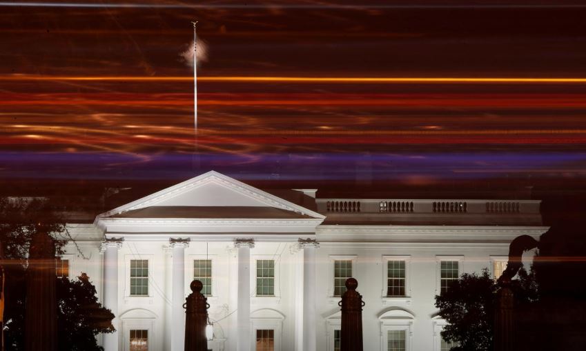 FILE PHOTO: A view of the White House by night in Washington, U.S., November 16, 2019. REUTERS/Yara Nardi