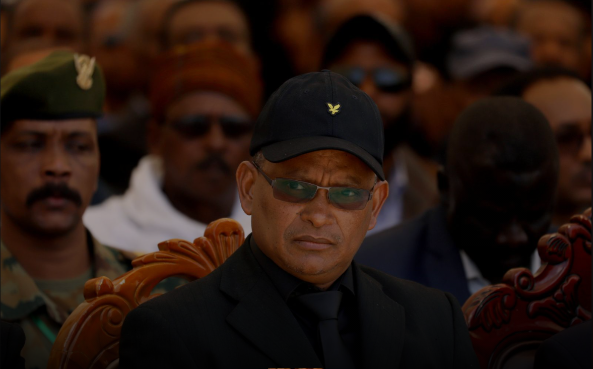 FILE PHOTO: Debretsion Gebremichael, Tigray Regional President, attends the funeral ceremony of Ethiopia's Army Chief of Staff Seare Mekonnen in Mekele, Tigray Region, Ethiopia June 26, 2019. REUTERS/Tiksa Negeri/File Photo