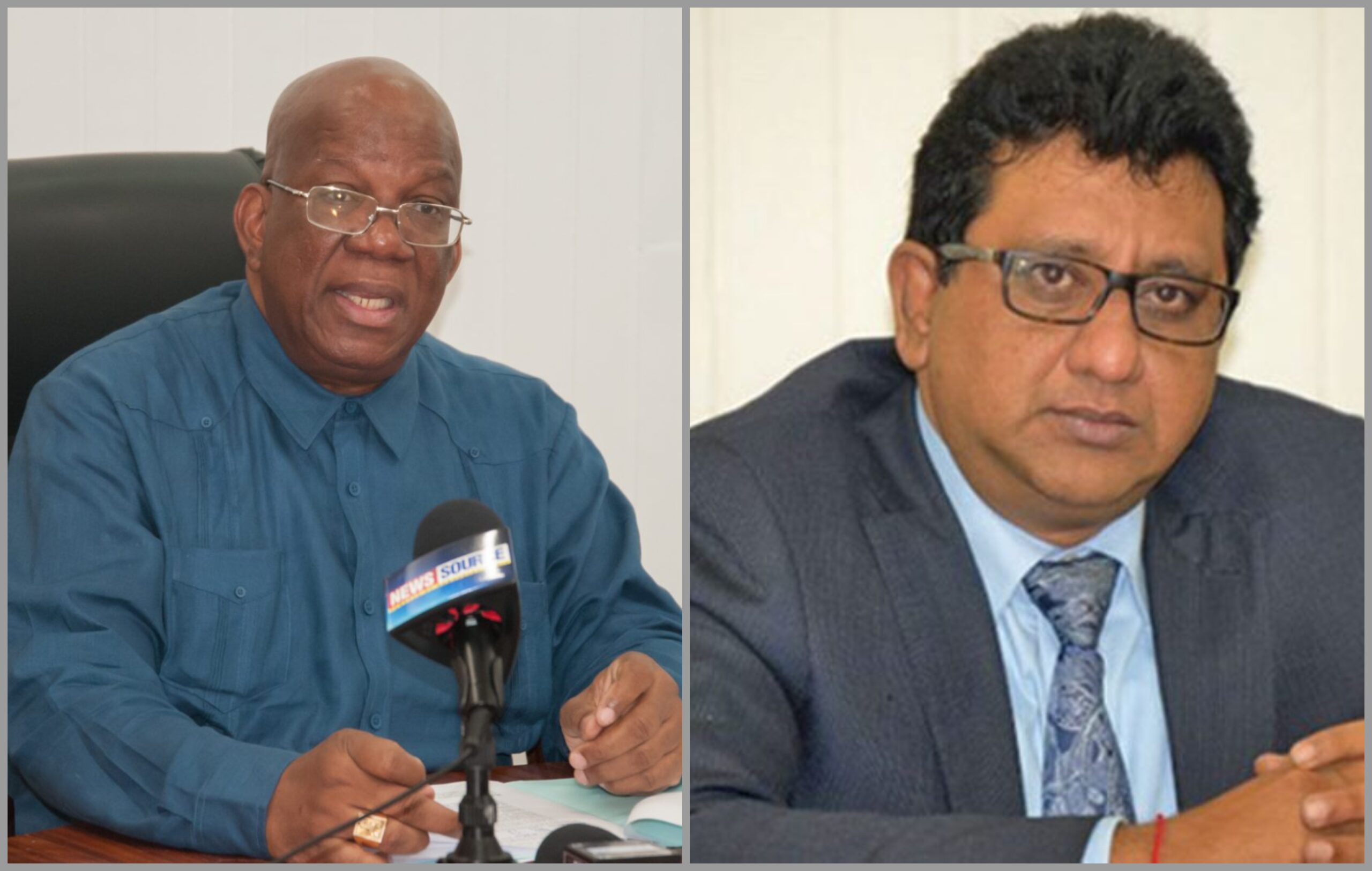 Former Minister of Finance, Winston Jordan and Attorney General, Anil Nandlall