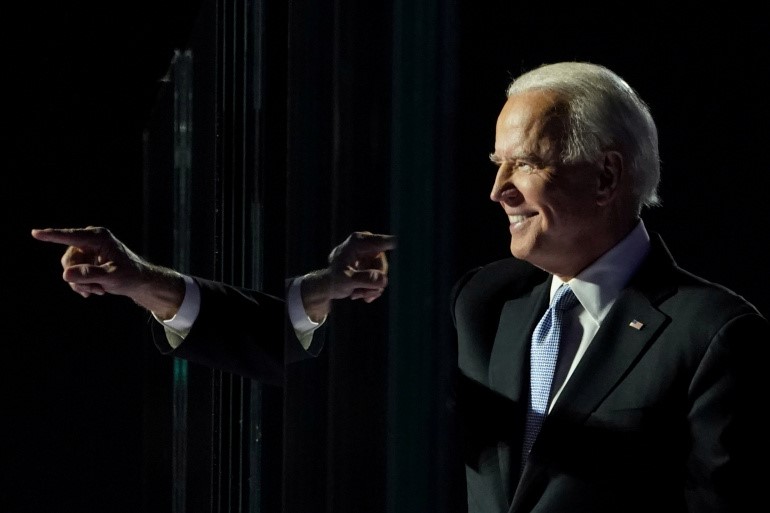 The Associated Press declared Joe Biden the winner of the US presidential elections on November 7 after the Democrat won key states Pennsylvania, Michigan and Wisconsin - but the state of Georgia had been too close to call [File: Kevin Lamarque/Reuters]