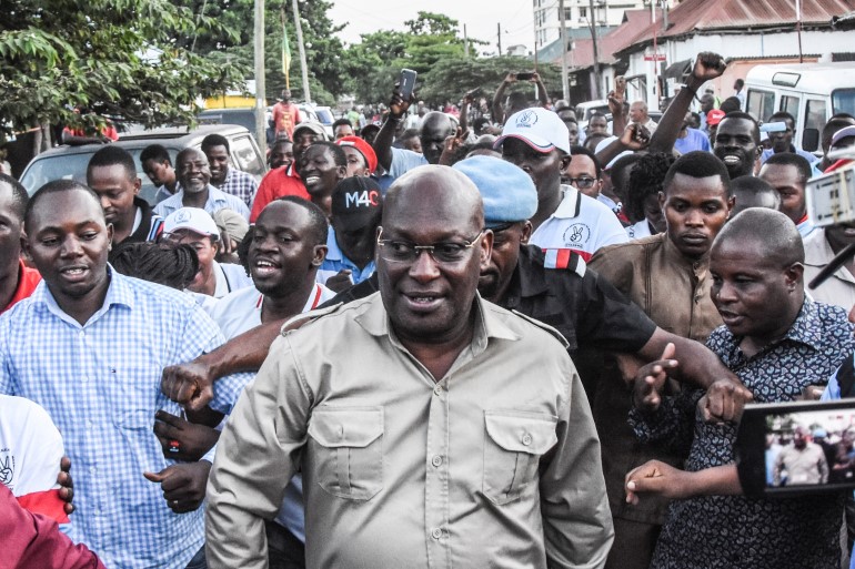 Tanzania Chadema party chairman Freeman Mbowe after being released from prison in March [Ericky Boniphace/AFP]