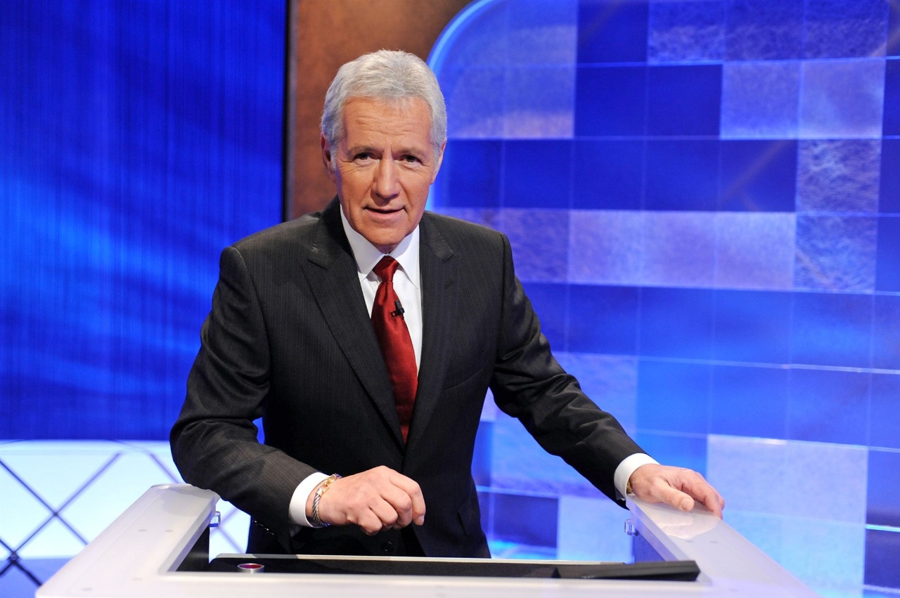 Game show host Alex Trebek poses on the set of the "Jeopardy!" Million Dollar Celebrity Invitational Tournament Show Taping on April 17, 2010 in Culver City, California.Amanda Edwards / Getty Images file