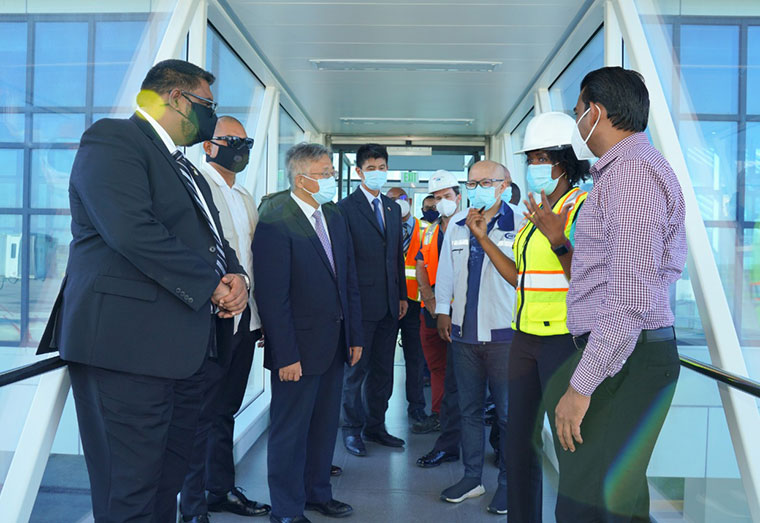 President Irfaan Ali recently visited the airport to inspect the works