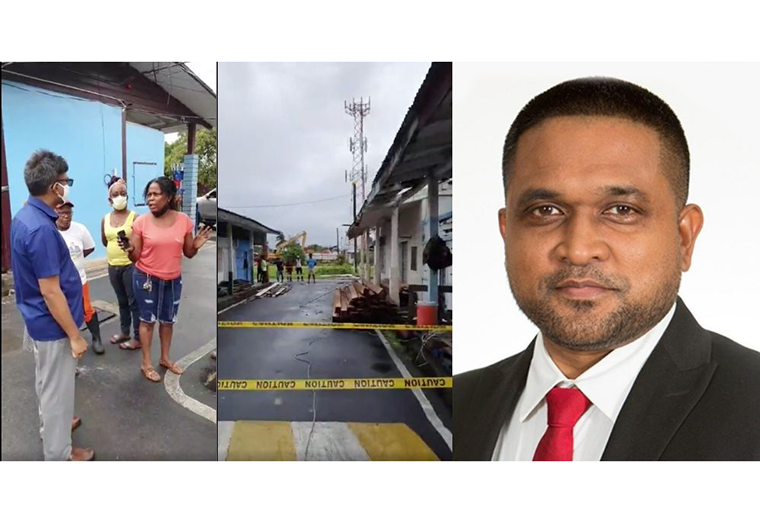 Vendors at the East Ruimveld Market complain to Mayor of Georgetown, Ubraj Narine and Minister of Local Government and Regional Development, Nigel Dharamlall
