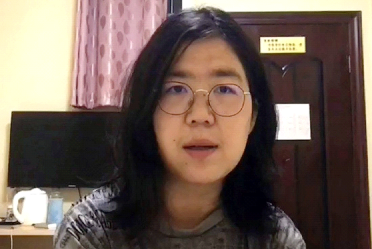 Zhang Zhan in Wuhan, a former lawyer and citizen journalist from Shanghai, has been sentenced to four years in prison for her reporting on the initial coronavirus outbreak in Wuhan, China. Photo: Handout