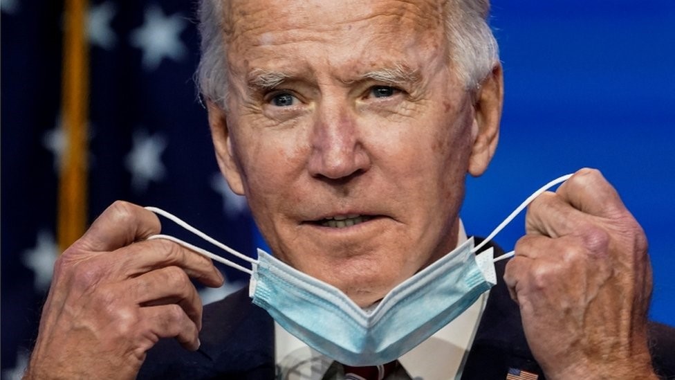 IMAGE COPYRIGHTREUTERS

BBC - US President-elect Joe Biden has said he will ask Americans to wear masks for his first 100 days in office to curtail the spread of coronavirus.