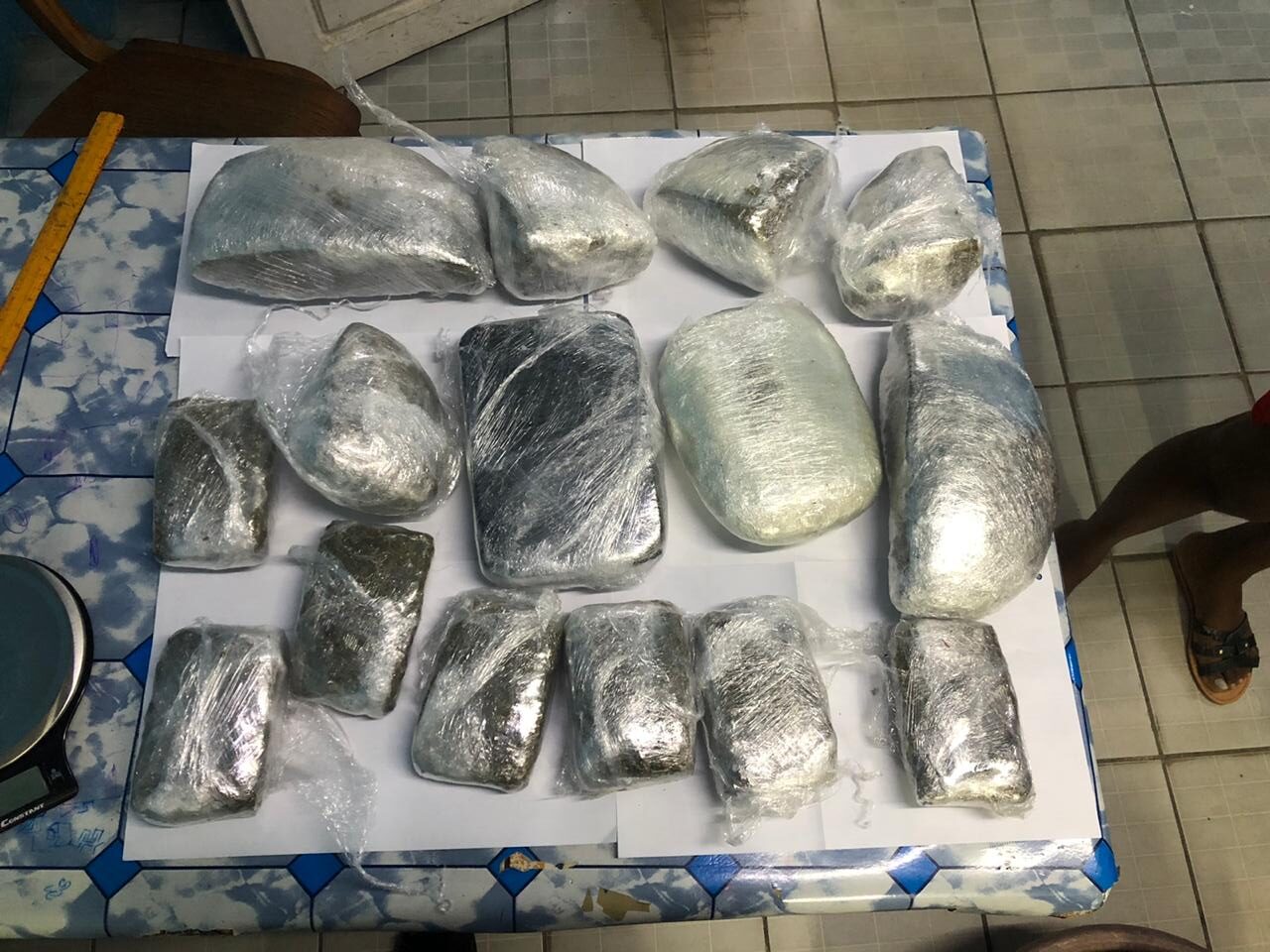 The 11.325 lbs of cannabis found at the West Ruimveldt house