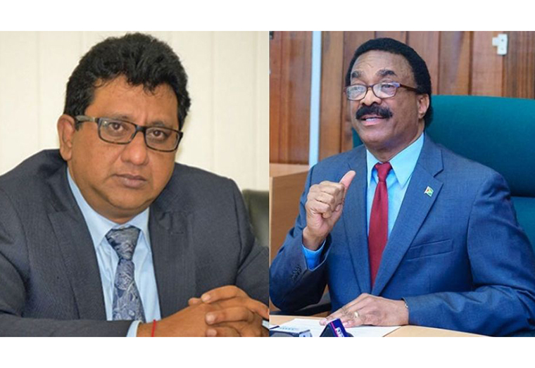 Attorney General and Minister of Legal Affairs, Anil Nandlall and former Attorney General and Minister of Legal Affairs, Basil Williams, S.C.