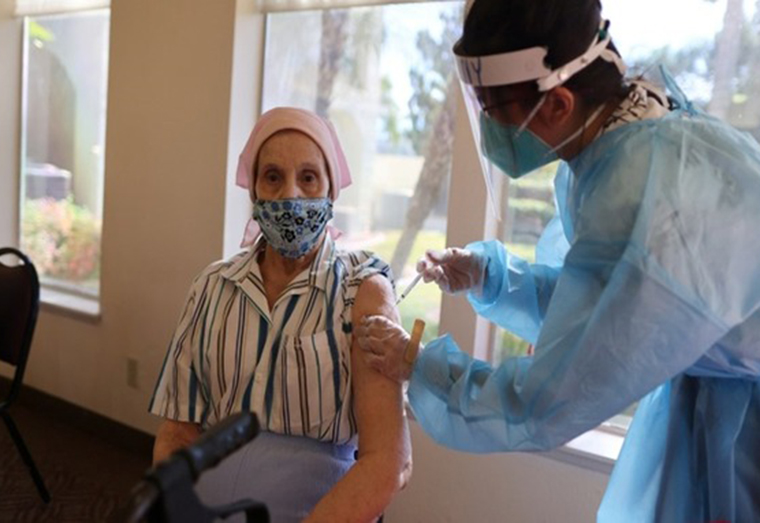 IMAGE COPYRIGHTREUTERS: The US is in a race to vaccinate its population amid a winter surge
