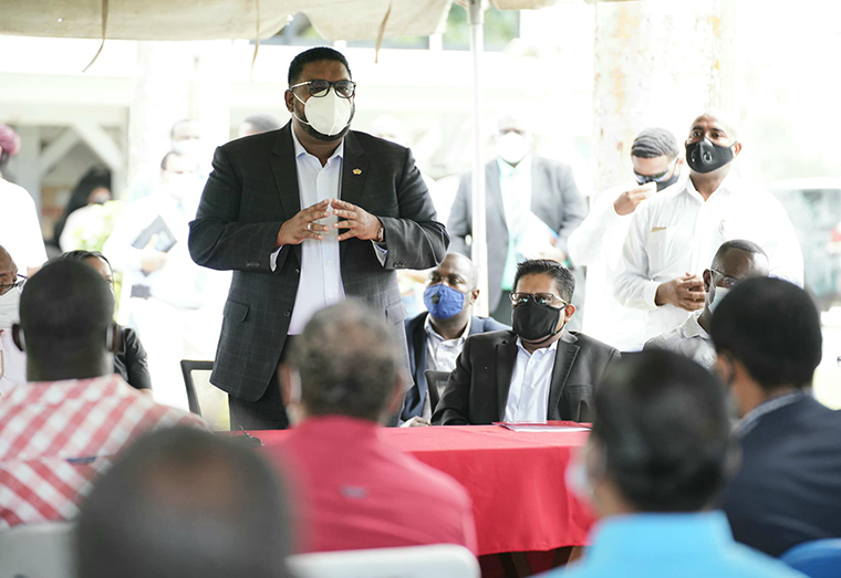 President Irfaan Ali addresses residents of Region Ten on Thursday