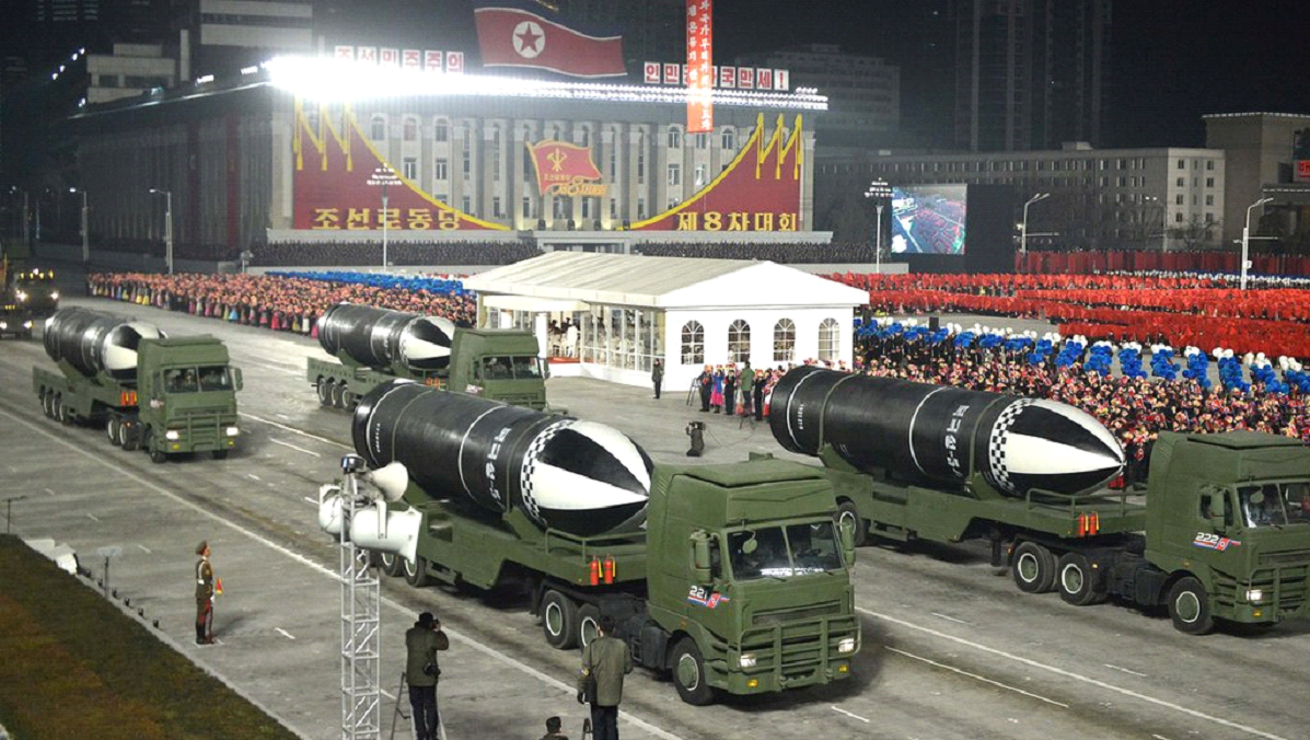 IMAGE COPYRIGHTKCNA: The missile was debuted at a military parade which came at the end of an important and rare political meeting