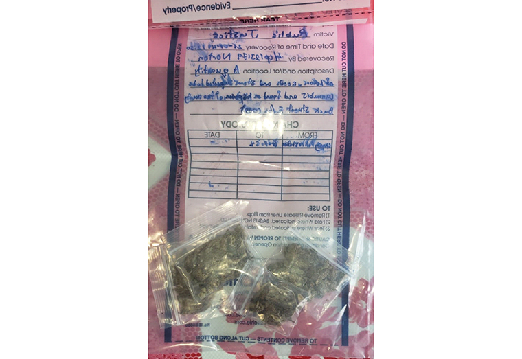 The narcotics found in the pocket of the juvenile