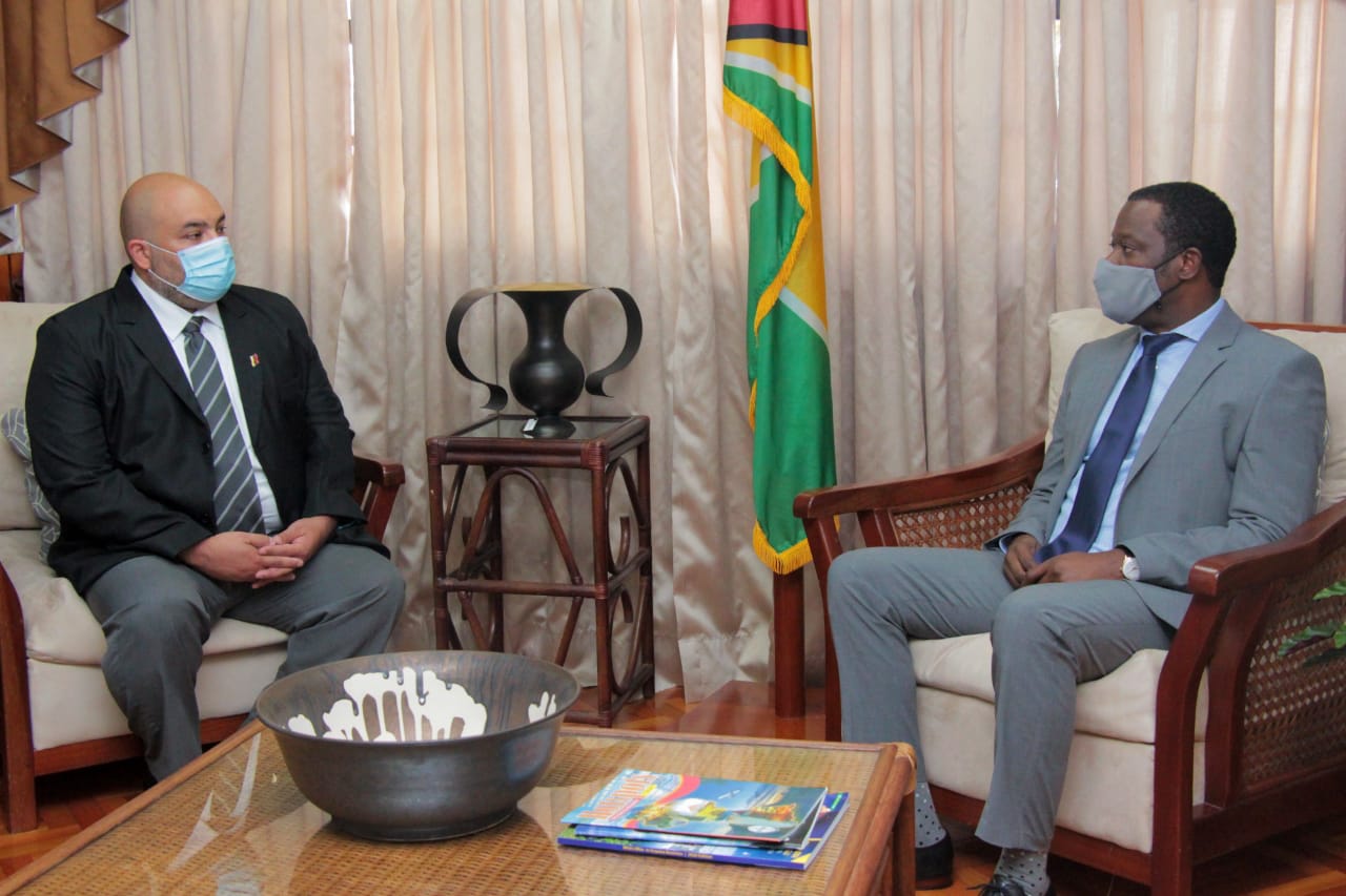 Minister Todd, calls in the Chargé d’ Affaires of the Embassy of the Bolivarian Republic of Venezuela, Mr. Moses Chavez