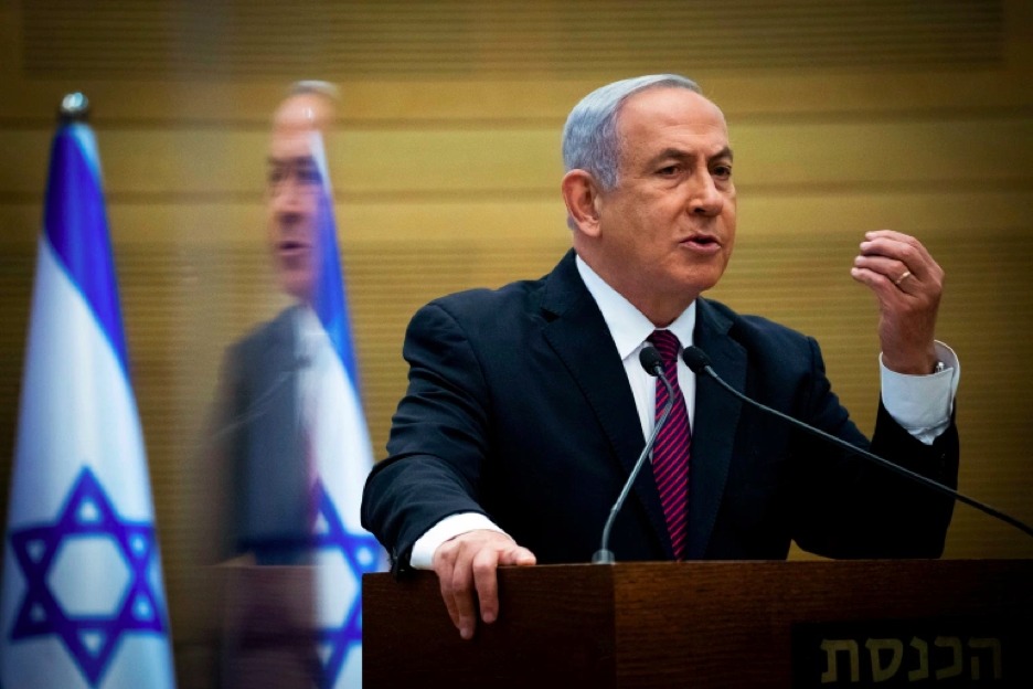 Netanyahu blasted the charges as 'fabricated and ludicrous' ahead of his first court appearance in May and claimed to be the victim of a witch-hunt [File: Yonatan Sindel/Reuters]