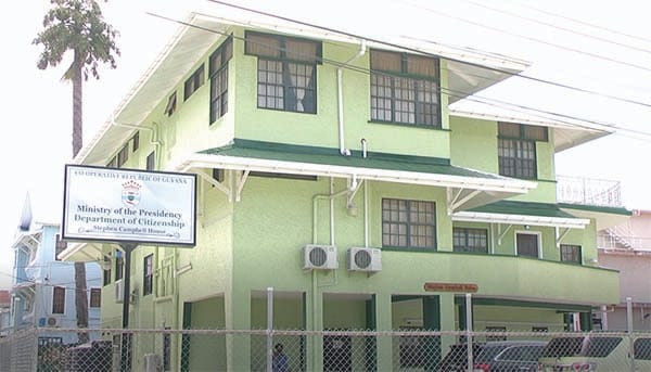 Department of Citizenship / Stephen Campbell Building (Guyana Times photo)