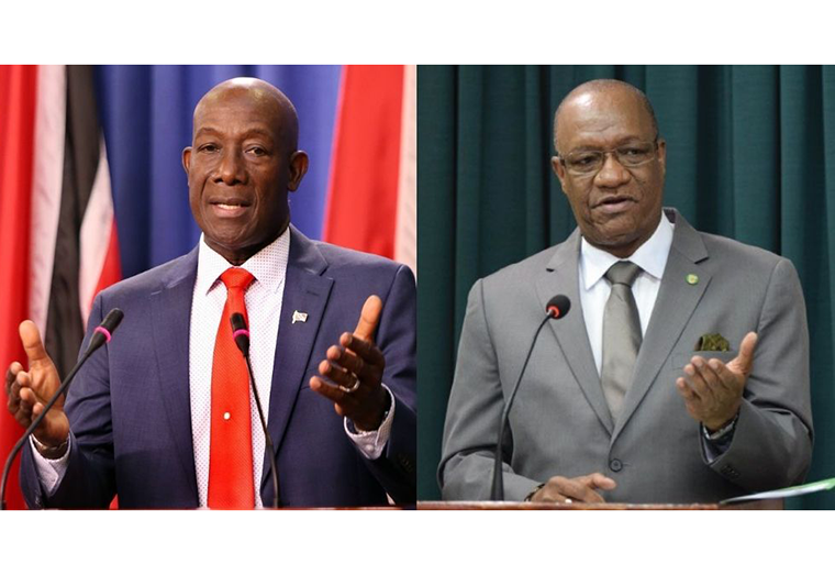 Chairman of CARICOM, Prime Minister of Trinidad and Tobago, Dr. Keith Rowley and Leader of the Opposition, Joseph Harmon