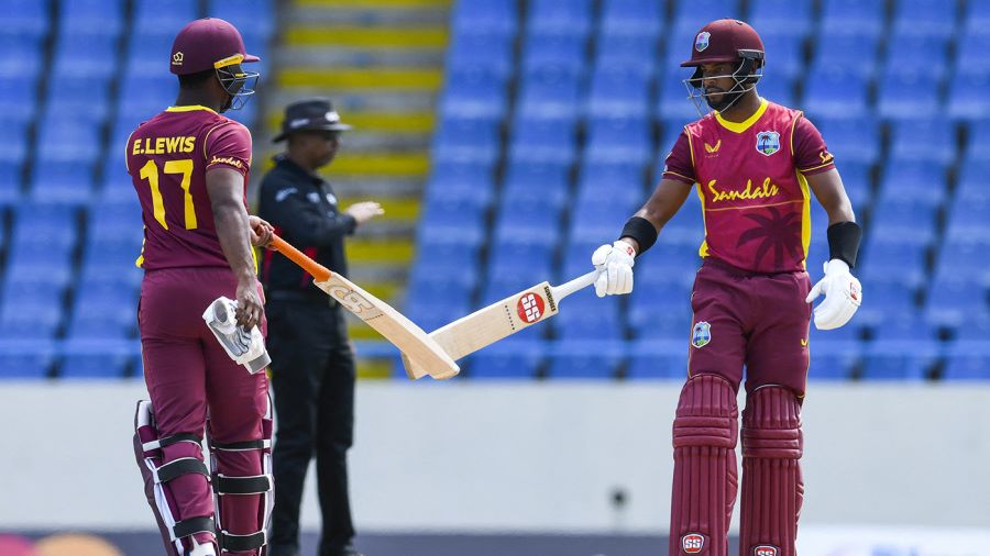 Evin Lewis and Shai Hope shared a strong opening partnership  AFP via Getty Images