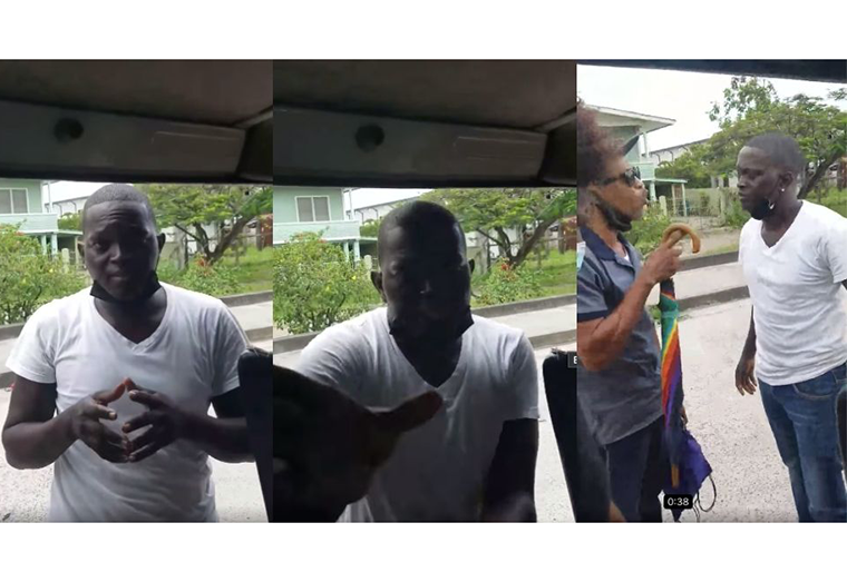 Scenes from the altercation between Peroune and the bus driver/conductor