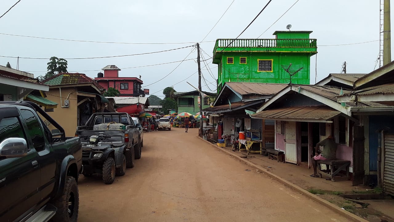 A section of the business community of Port Kaituma. (Matthew’s Ridge Times photo