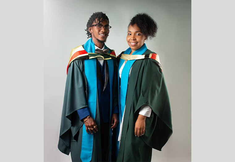 Stefon Dass and Amanda Grant recently graduated with their Bachelor’s Degree from the University of Guyana