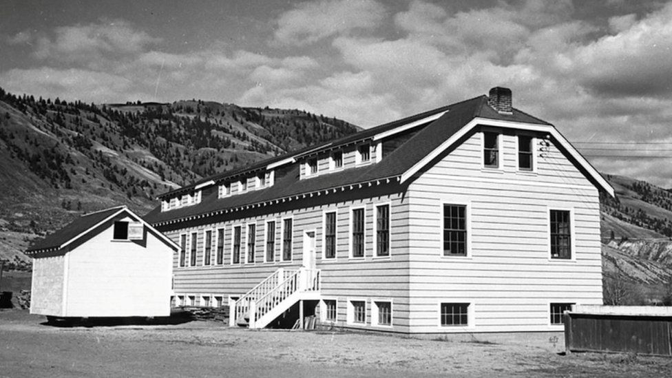 The Kamloops Indian Residential School in British Columbia once housed 500 children (Reuters)