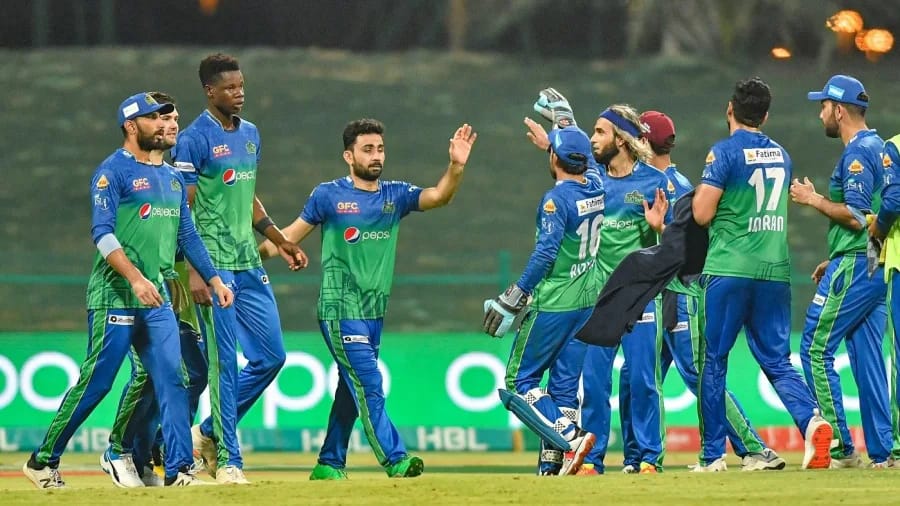 Multan Sultans players celebrate their 31-run victory  PSL