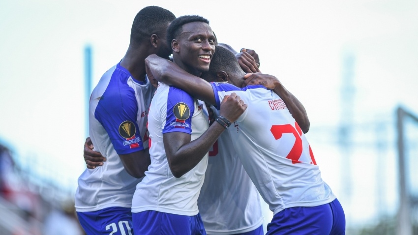 Haiti players celebrate