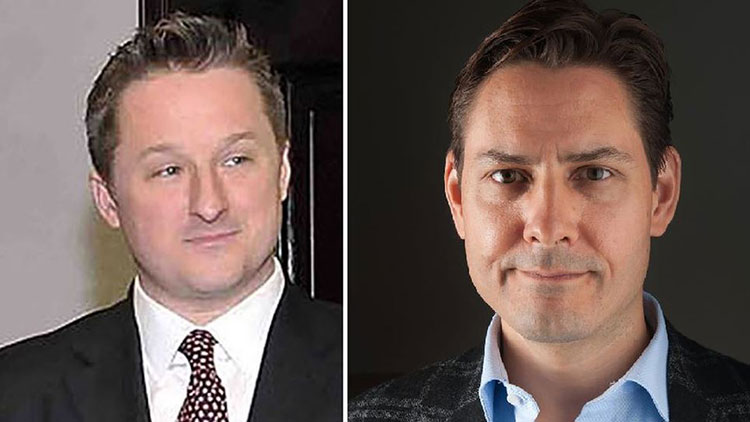 Michael Kovrig (r) and Michael Spavor have been held since 2018