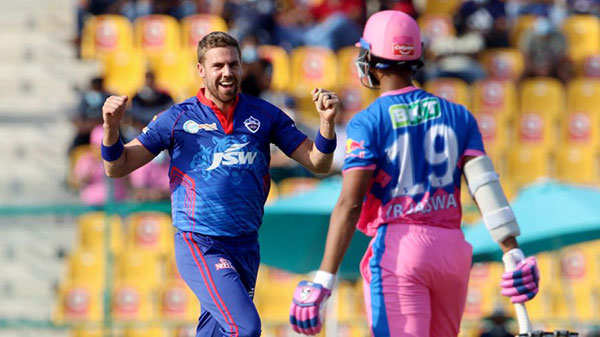 Anrich Nortje celebrates after getting the better of Yashasvi Jaiswal  BCCI