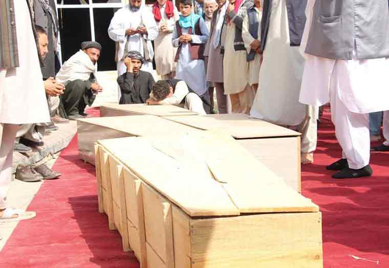 Funerals were held on Saturday for victims of a suicide attack