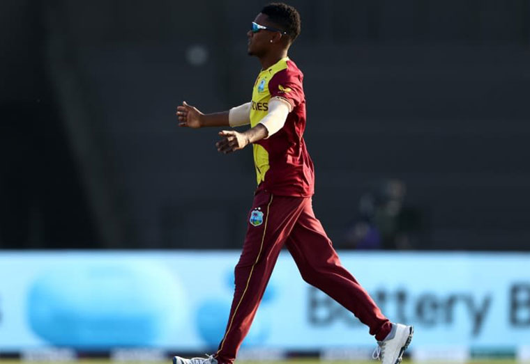 Akeal Hosein relishes bowling the tough overs in T20 cricket  ICC via Getty