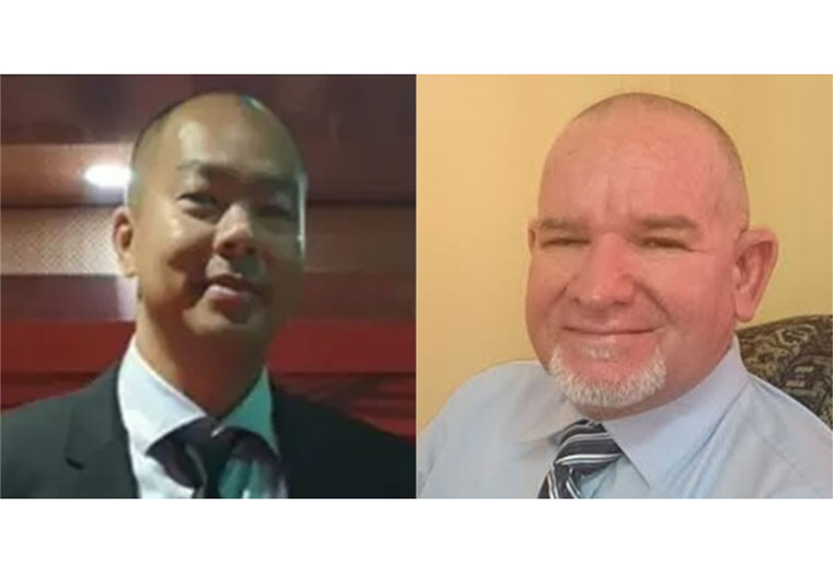 L-R, Ernesto Choo-a-Fat and Pastor Patrick Findlay
