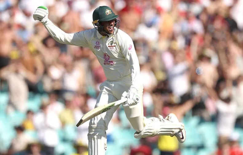 Usman Khawaja brought up his second hundred of the Test  Getty Images