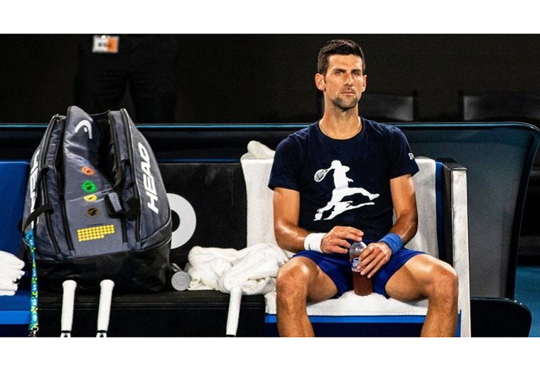 Djokovic is still scheduled to play in the Australian Open in Melbourne on Monday