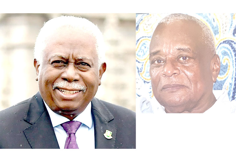 L-R, Guyana’s former High Commissioner to the United Kingdom, Hamley Case and Businessman and former PNC Parliamentarian, Dunstan Barrow