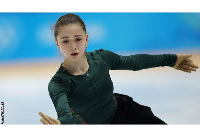 Kamila Valieva won team gold in Beijing on Monday