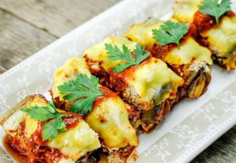 Recipe | Cheesy Eggplant Parmesan Rollups