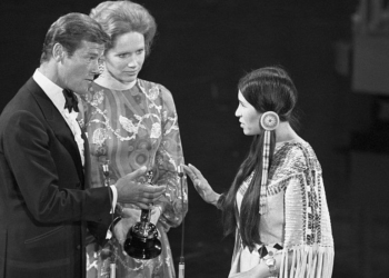 The award was presented by Roger Moore and Liv Ullman at the Oscars - but rejected