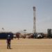 A worker walks at a Tullow Oil explorational drilling site in Lokichar, Turkana County, Kenya,