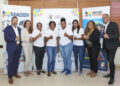 (from left to right) Mark Rostant, Senior Vice President, Massy Motors; Sarah Avey, Vice President, Massy Stores, cricketers Anisa Mohammed; Caneisha Isaac; Reneice Boyce and Karishma Ramharack, along with Candace Ali, Assistant Vice President, Marketing, Massy Stores and JP DuCoudray, Chief Executive Officer, Massy Motors