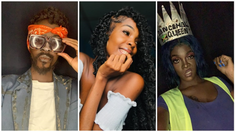 No, those aren't entertainers Beenie Man (left) and Spice (right) but Annada Aaliyah Anthon (centre), a makeup artist from Guyana who's using makeup to transform herself into Jamaican dancehall and reggae artistes. (Photos: Annada Anthon)