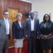 (from left) Senior Regional Programme Coordinator for the Western Hemisphere, Andrea Dabizzi; 

Regional Director, Michele Klein-Solomon for North America, Central America and the Caribbean; 

Labour Minister, Joseph Hamilton; and Project Coordinator for the Caribbean, Eraina Yaw at the IOM meeting