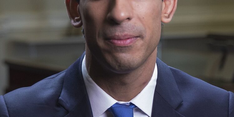 Outgoing Britain's Prime Minister Rishi Sunak during his first major domestic speech of 2023 at Plexal, Queen Elizabeth Olympic Park in east London, January 4, 2023. (Stefan Rousseau/Pool photo via AP, file)