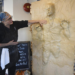 Catherine Pervan, with Our House Bakery in Benicia, Calif., talks about creating the life-sized Han Solo on Oct. 13, 2022 . The piece is the bakery's entry in the downtown Benicia scarecrow contest. (Chris Riley/The Times-Herald via AP)